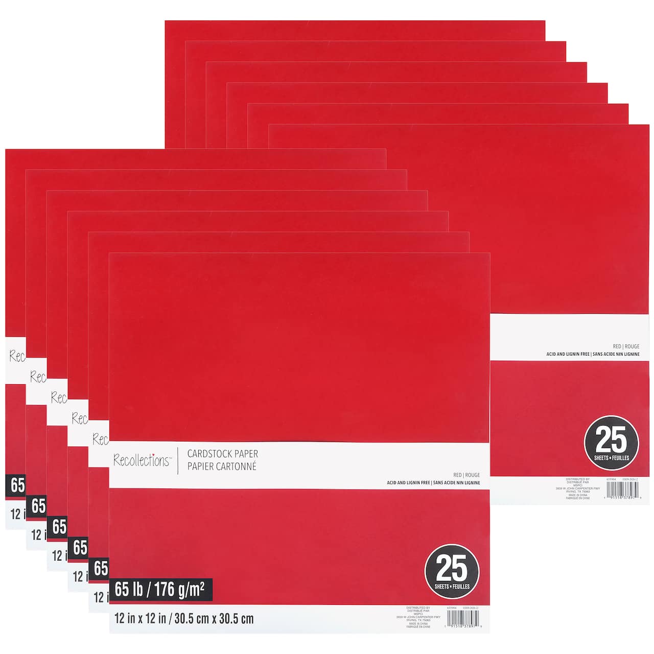 12 Packs: 25 ct. (300 total) 12" x 12" Cardstock Paper by Recollections™